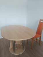 Esstisch oval Holz/Metall