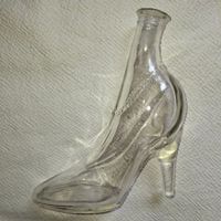 Glasflasche Schuh