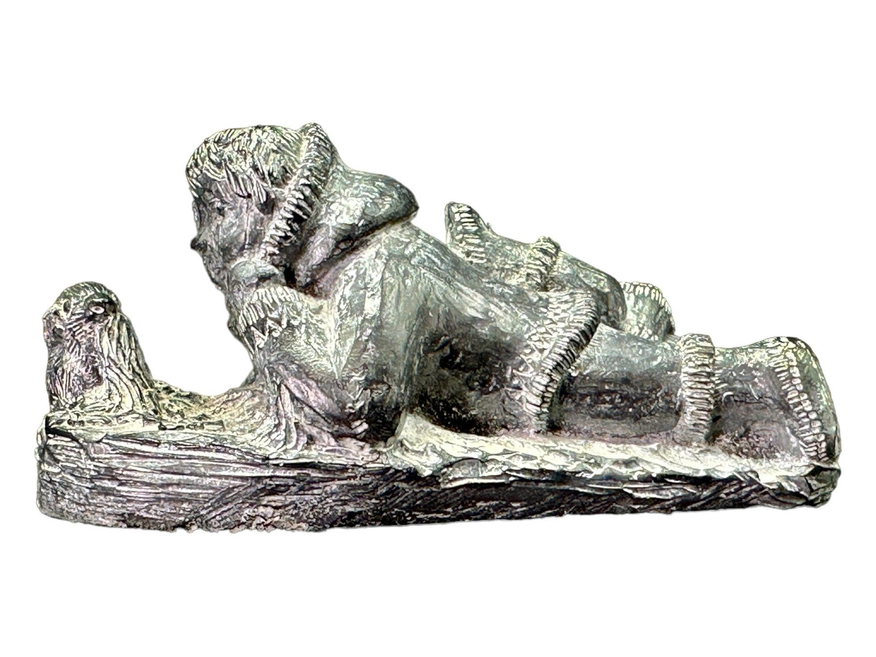 Sculture & Statue: WOLF sculpture inuite originale en stéatite. Canada – Usato da Morges venduto da magicle 4