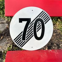 Verkehrstafel - Verkehrsschild ø 40 cm - Ende 70 km/h