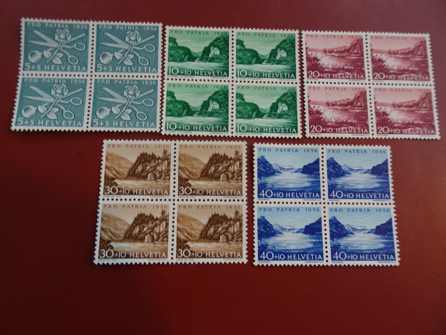 Tous les timbres: 1956, PRO PATRIA, SATZ POSTFRISCH – D'occasion à Eschenbach SG par eDaisy
