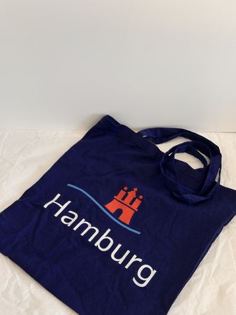 Stofftasche/Tote Bag mit Print Hamburg, Organic Cotton, neu