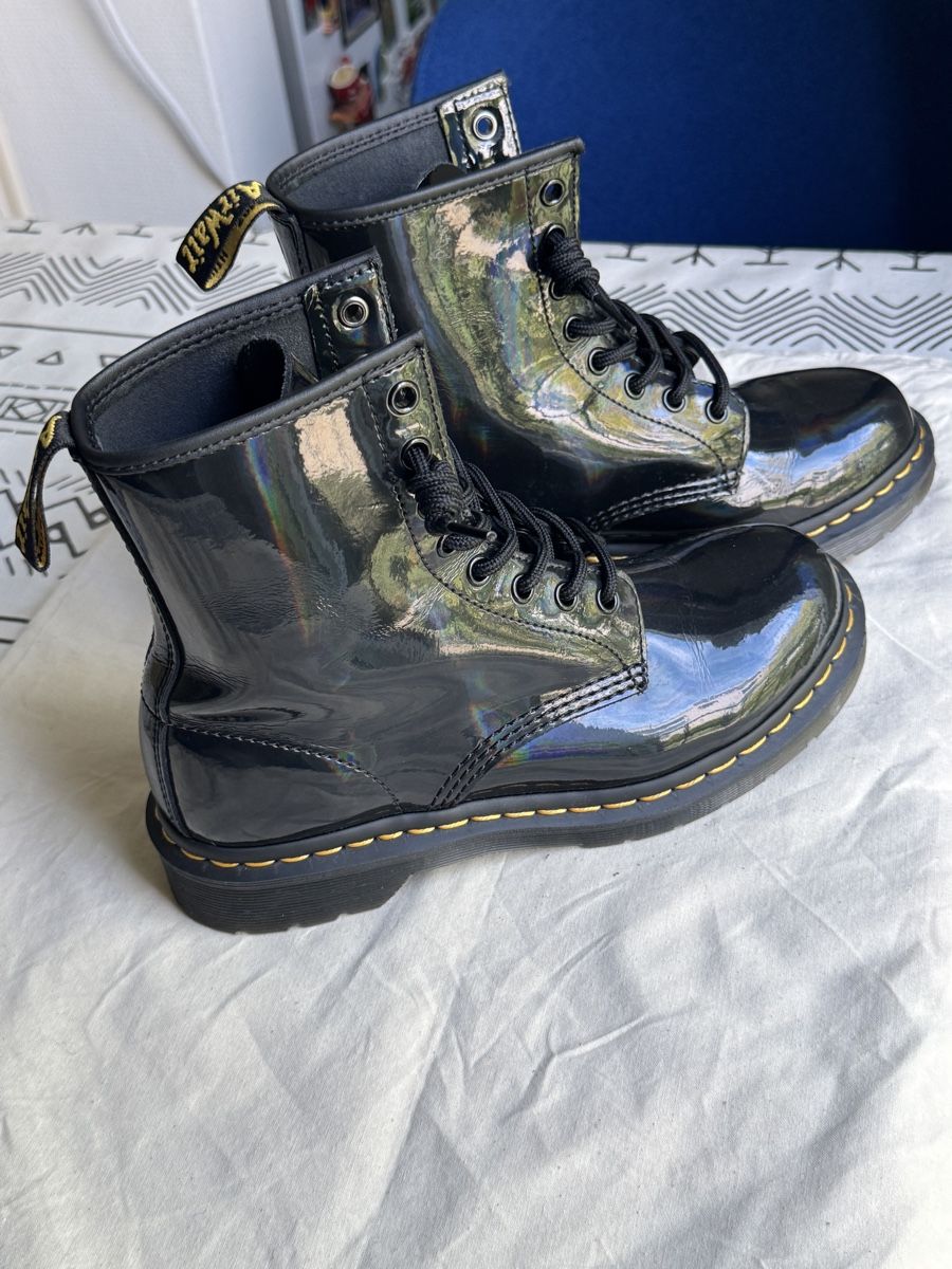 Dr. Martens Scarpe da donna: Dr. Martens Lack-Boots Schwarz, Gr. 39 – Usato da Zürich venduto da xiy_8jw5