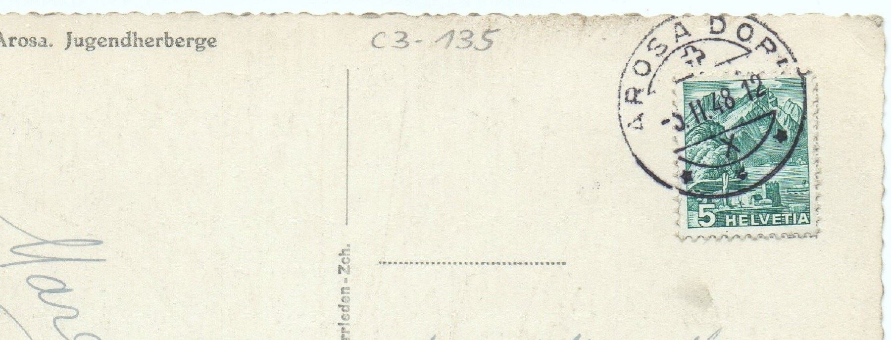 Cartoline postali: AROSA Jugendherberge – Usato da Jona venduto da philajona 1