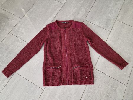 NEU Strickjacke Rot mit Reissverschluss Gr. S