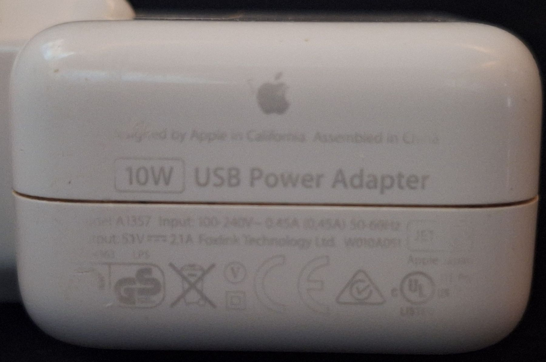 Apple Caricabatterie: Adaptateur secteur USB Apple 10W blanc – Usato da Tannay venduto da v1n1p00h