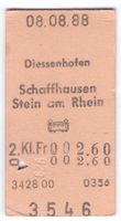 Billette Diessenhofen - Schaffhausen - Stein am Rhein 8.8.88