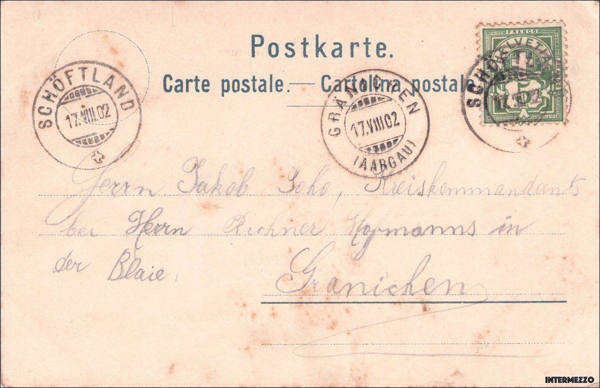 Cartoline postali: Richenthal LU // 1902 Litho Kneipp Kuranstalt – Usato da Basel venduto da intermezzo12 1