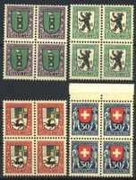 1925, Pro Juventute, Viererblöcke **