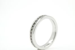 Alliance Ring 0.55ct 18K Weissgold Gr. 56 *S4230