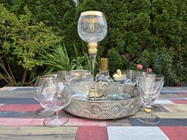 Vintage Bar-Set Gold & Spiegel 13-tlg (Blattgold / Eva Solo)