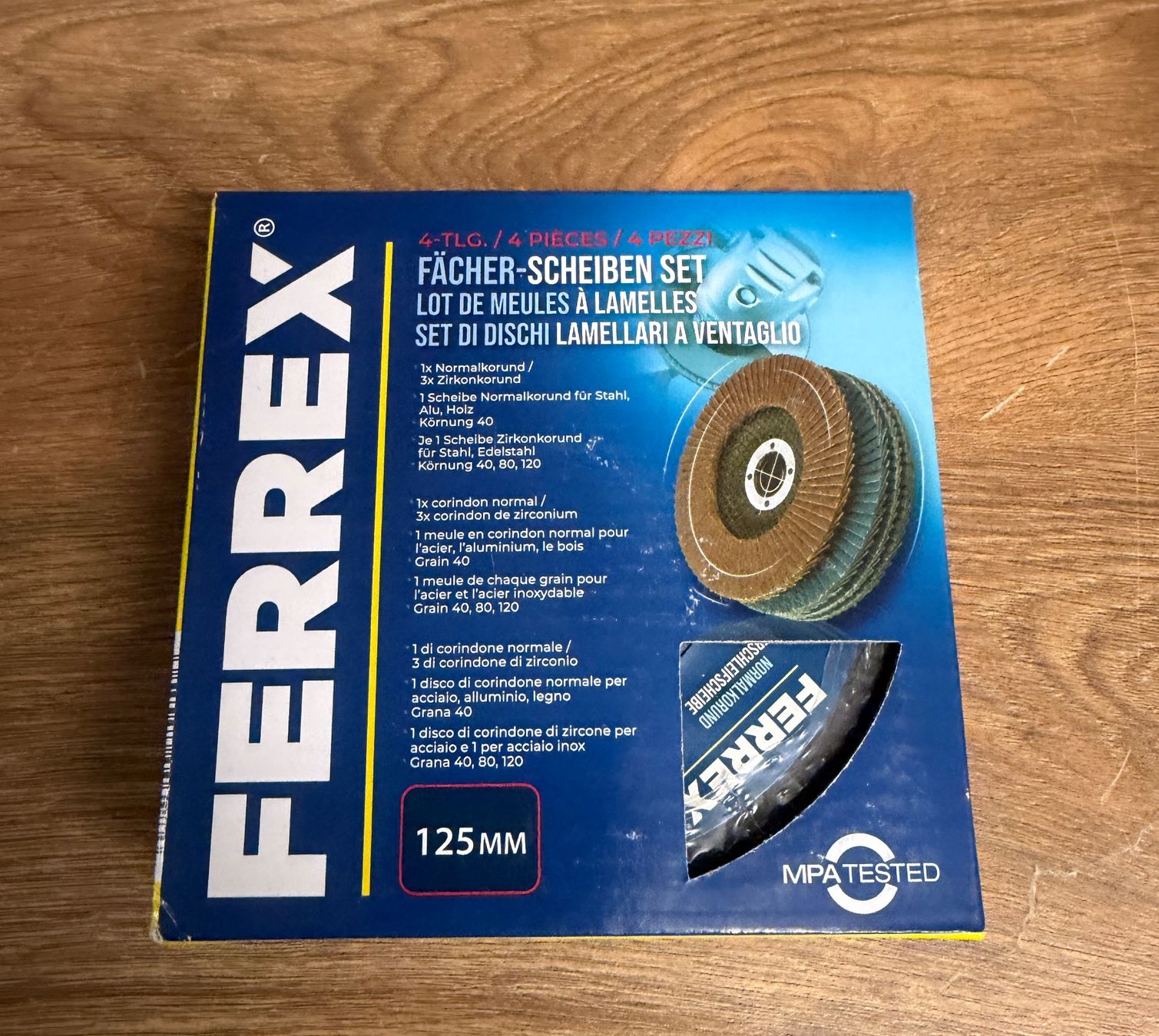 Ferrex Tutti gli attrezzi: FERREX Fächer-Scheiben Set, 4-teilig, neu, Ø 125 mm – Nuovo (secondo la descrizione) da Nussbaumen AG venduto da olitech5415