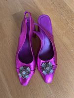 Pink Block Heels, Jeweled, Size 37, Chic!
