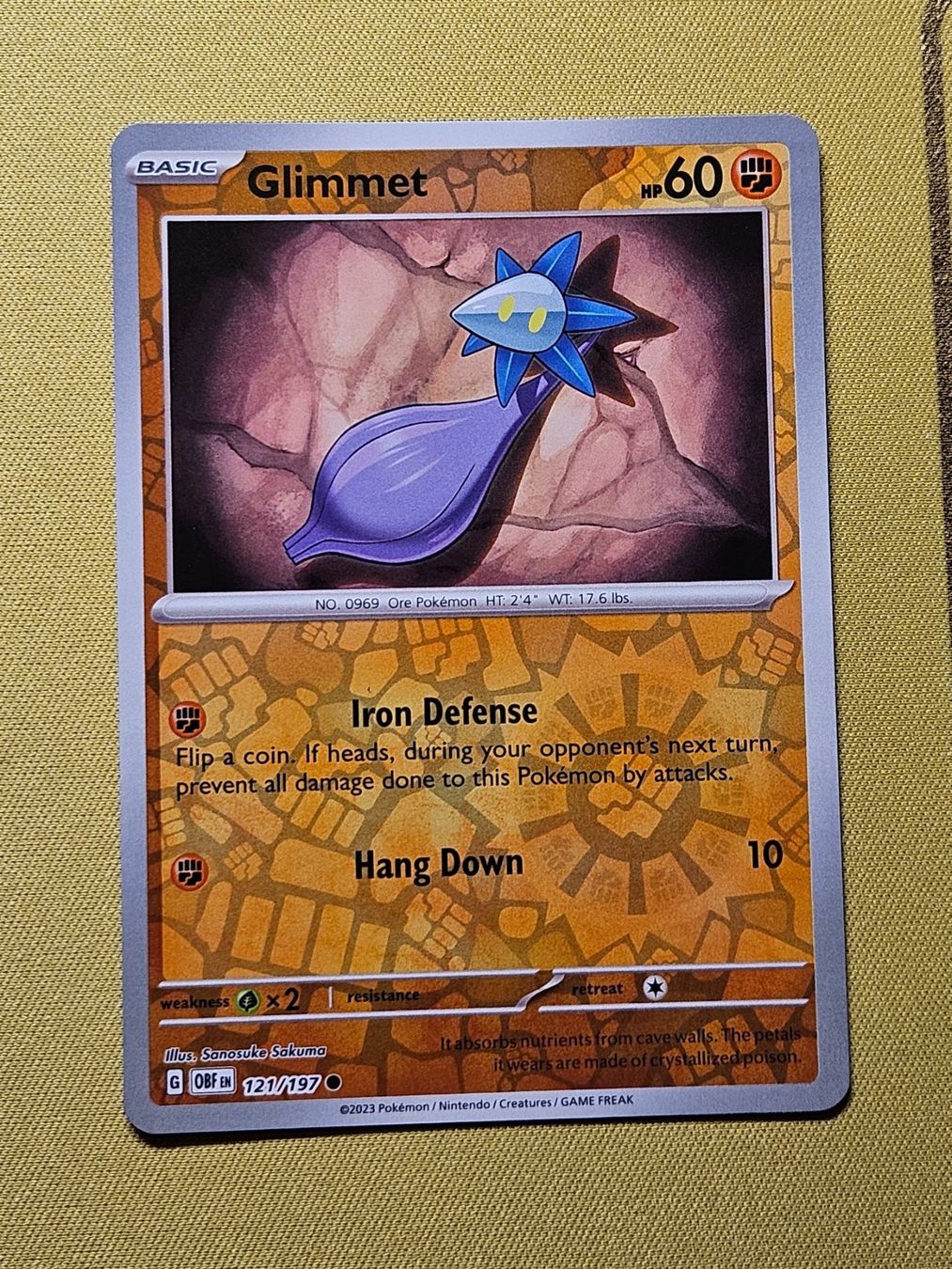 Pokémon Carte collezionabili: Obsidian Flames - Glimmet 121/197 EN – Usato da Bellinzona venduto da Pokemarco