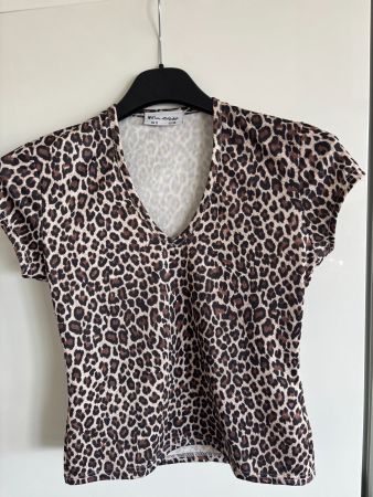 T-Shirt, Grösse 38, Leopardenmuster