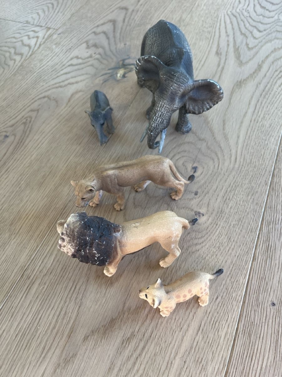 Schleich Giocattoli: Schleich Set Löwen- & Elefantenfamilie – Usato da Buttikon SZ venduto da nene2017