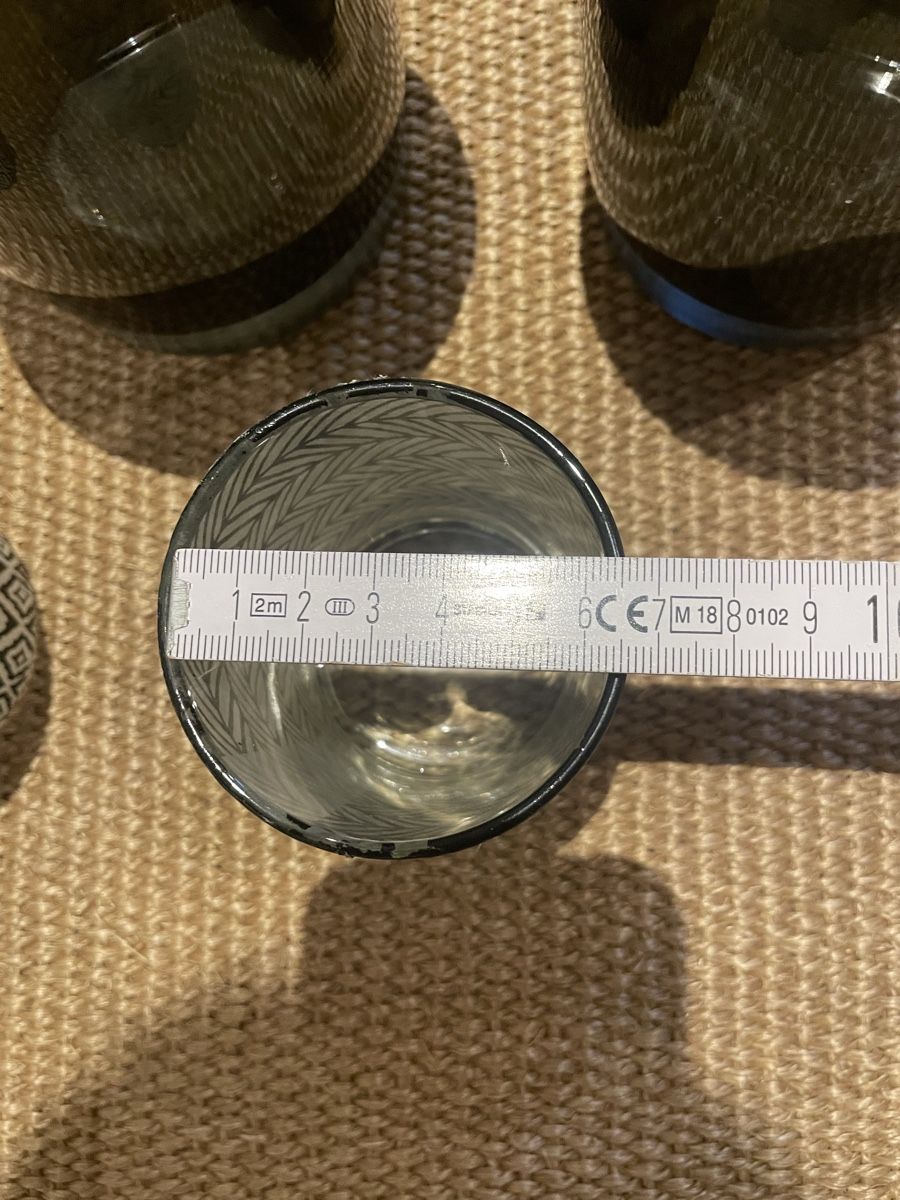 Tutte le decorazioni: 5 Windlichter Set schwarz gemustert Glas gebraucht – Usato da uitikon waldegg venduto da allesmussraus123 4