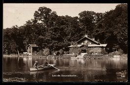 AK Lausanne, Lac de Sauvabelin, 1924