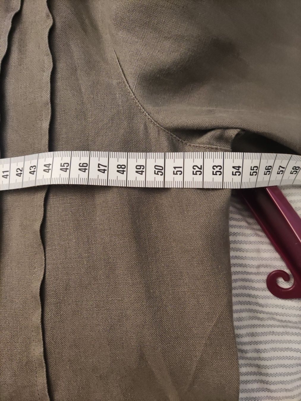 Gerry Weber Camicette: Gerry Weber Leinen Lang - Bluse olive – Usato da Solothurn venduto da Csw1 3