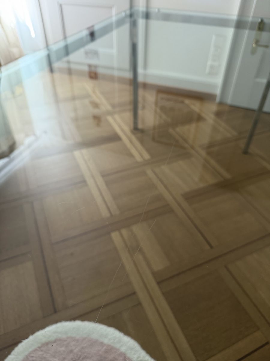 Tavoli: Glastisch mit Chromebeine 160x80x75 – Usato da Bern venduto da julie.brunnschweiler 1