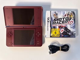 Nintendo DSi XL rot mit Moto Racer DS Spiel
