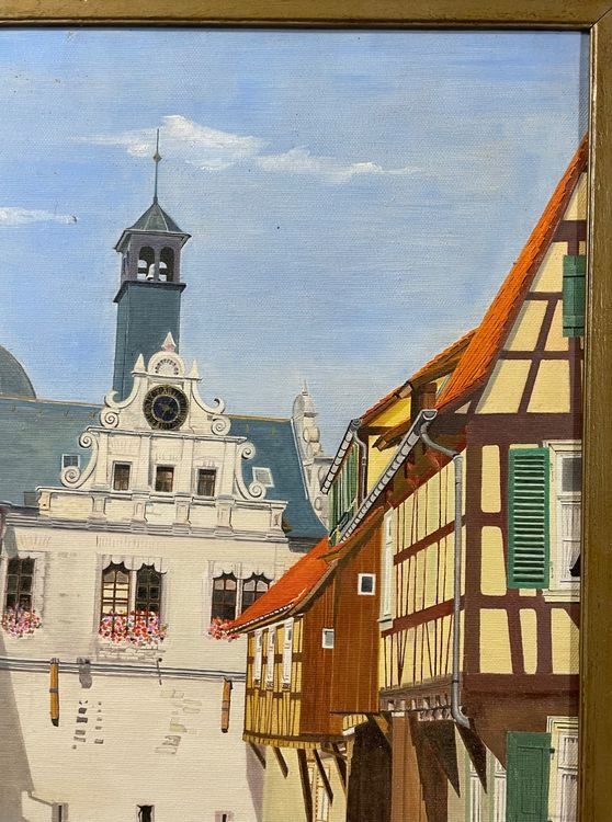 "Malerwinkel mit Brückenrathaus in Marktbreit am Main" 4