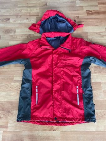 Rukka Regenjacke / Wanderjacke, rot-grau, Gr. S