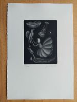 Exlibris Jan Hisek - Original Mezzotinto signiert