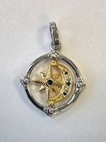 Anhänger Stern/Mond Silber 925