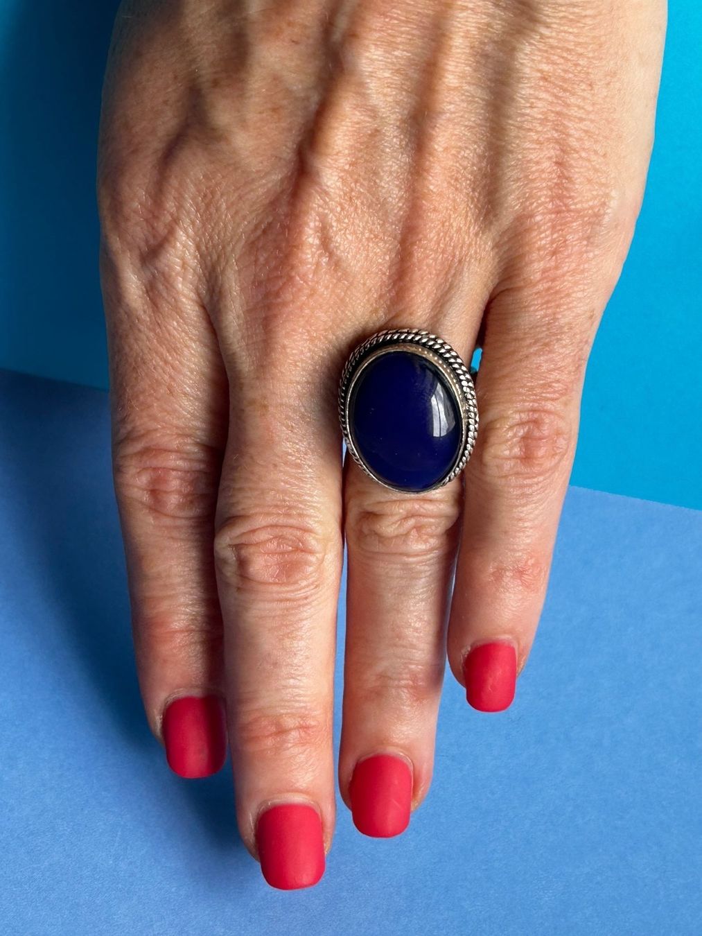 Anelli: Fingerring BLAU (58) – Usato da Basel venduto da bellespirit 1