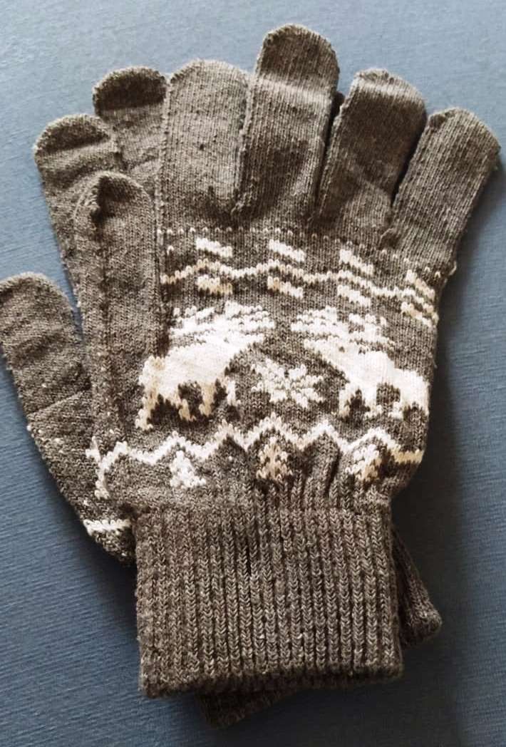 Guanti & manicotti: Winterhandschuhe mit Hirschmuster – Nuovo e nell'imballaggio originale da Zürich venduto da 1-2-3 1