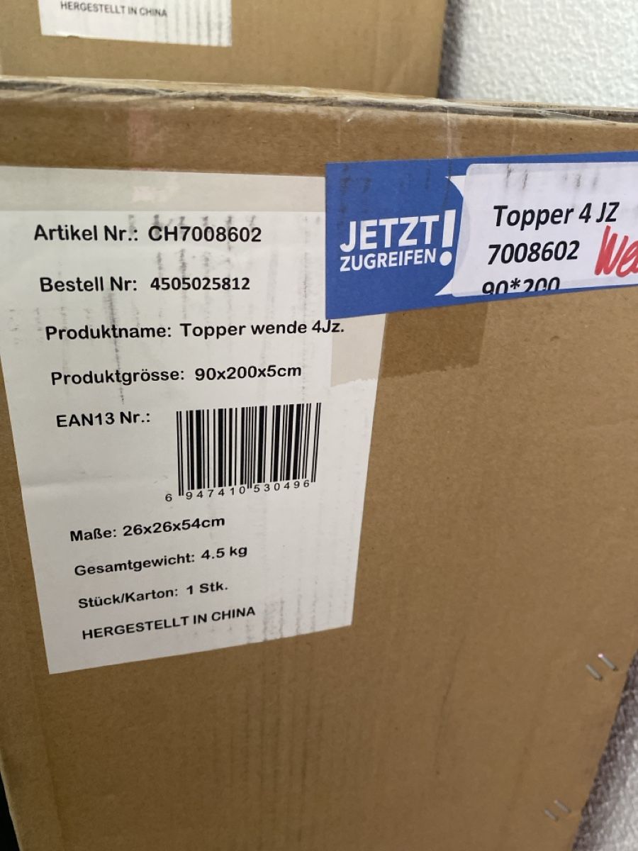 Matratzen: 2 Topper 90x200cm neu & originalverpackt – Neu und originalverpackt aus Oberdiessbach von Rhuck 1