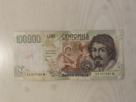 Banknote 100'000 Lire Italien