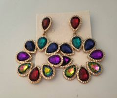 Statement Ohrringe bunt – Bijoux mit grossen Steinen, auffäl