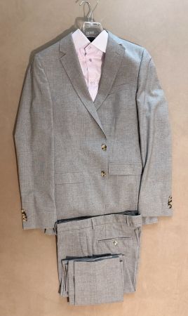 BOSS Anzug Gr. 94 Slim Fit, grau + ETON-Hemd, 1x getragen
