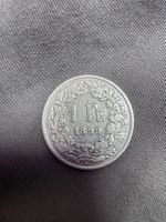 1 Fr. Helvetia 1899 Silber Münze guter Zustand