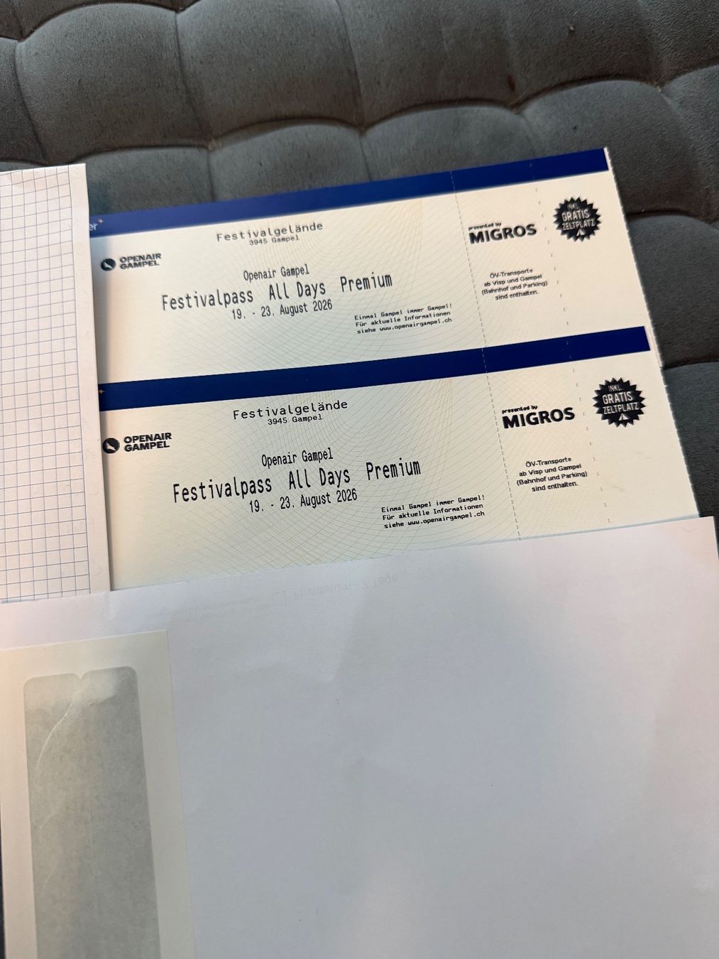 Billets: Gampel Openair 2 Premium All Days s Tickets – Neuf (Voir description) à Bellach par die_8vsb