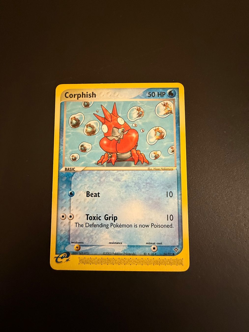 Pokémon Carte collezionabili: CORPHISH 54/97 EX DRAGON – Usato da Zürich venduto da pokemon_cards