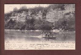 GENEVE - Falaise du Rhône - Pêcheurs - 1905