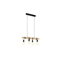 Holzlampe, Industrial Look, Top Zustand, ein Hingucker!