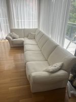 Sectional Sofa white fabric good condition