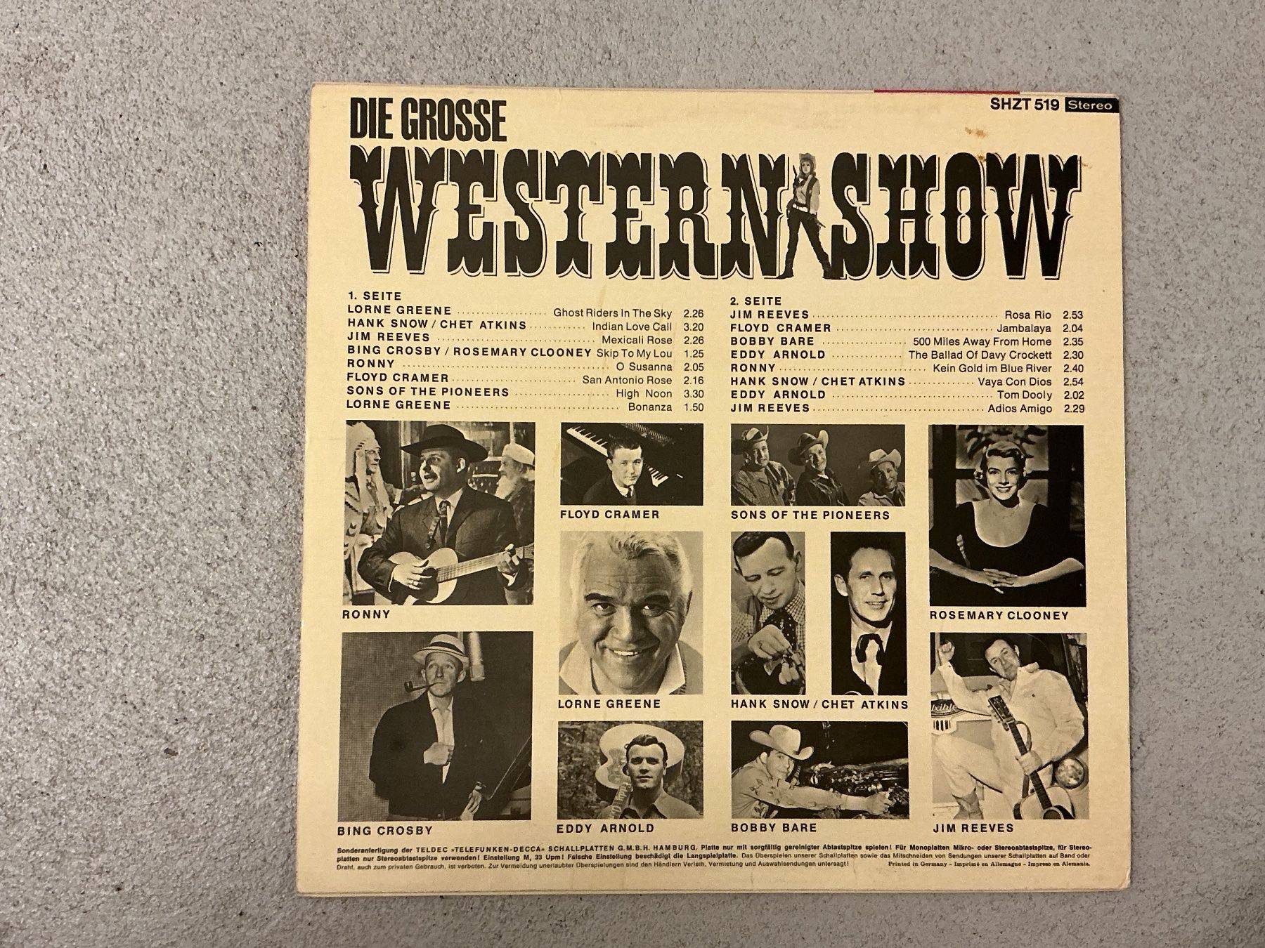 Dischi in vinile: Die grosse Western Show LP – Usato da Winterthur venduto da Tumko-Vinyl 1