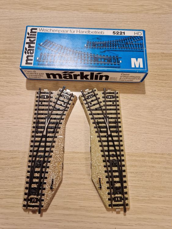 Märklin 5221 Weichenpaar H0 OVP NEU (Neu und originalverpackt) in St ...