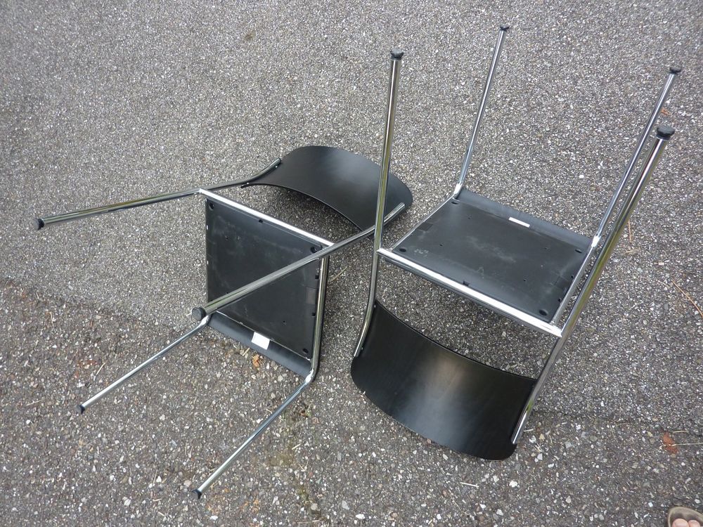 2 Stühle Dietiker ATRIO Seminarstühle Holzstühle stapelbar 3