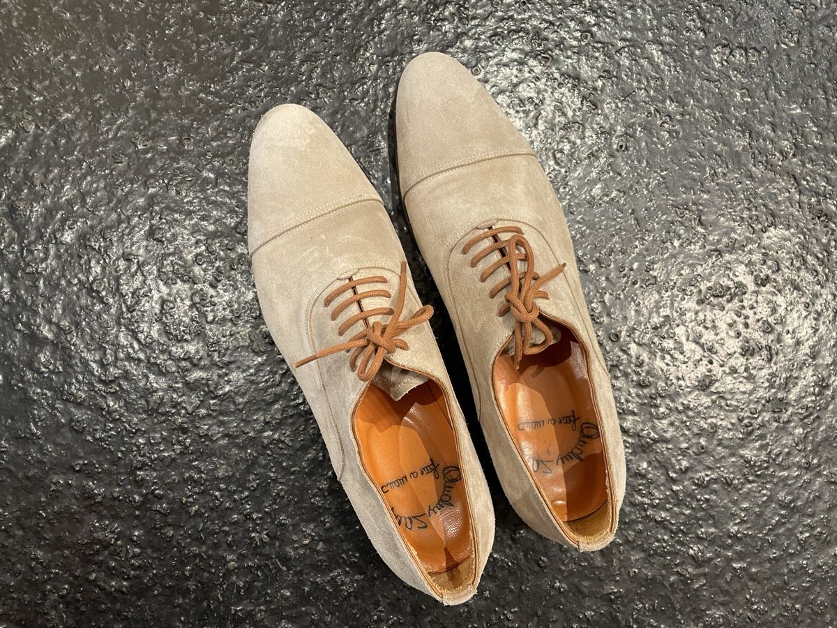 Scarpe da uomo: Santoni Wildleder Schnürer Gr. 42 – Usato da Windisch venduto da rascale 3