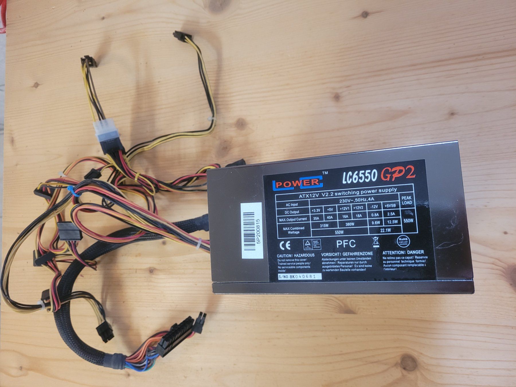 PC: Netzgerät 550 W – Usato da Biberist venduto da renatoflug 1