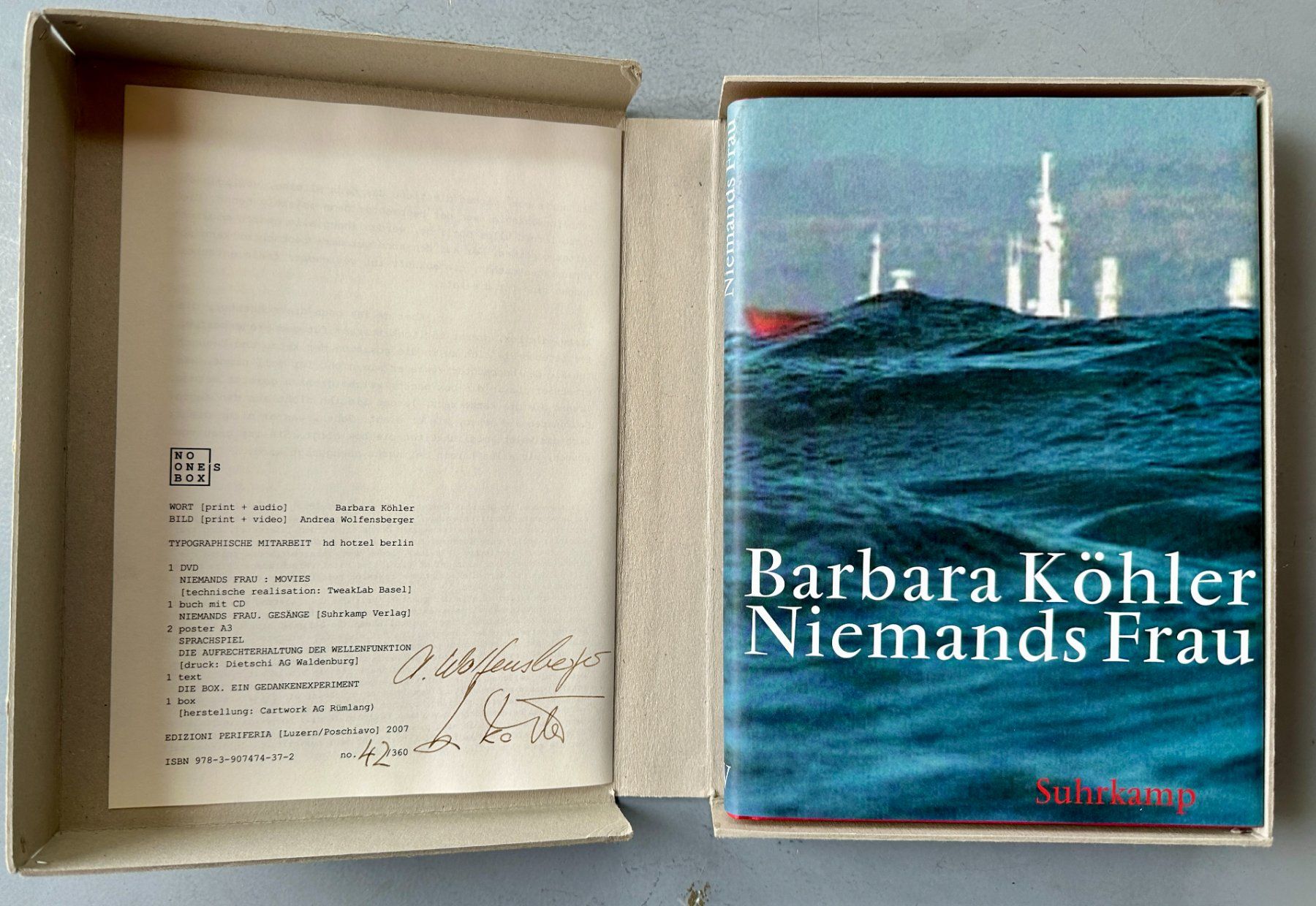 Libri: Barbara Köhler, Andrea Wolfensberger: No One's Box. – Usato da Zürich venduto da allp 2