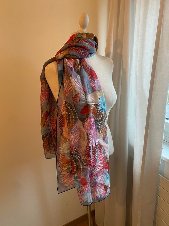 Écharpe (Foulard) Front Line Silk De Fabric Zurich - Occasion - Matière Lin - Multicolore