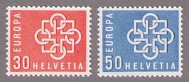 1959_347+48_Mi 679+680_EUROPA Verschlungene Ringe+Quadrate**