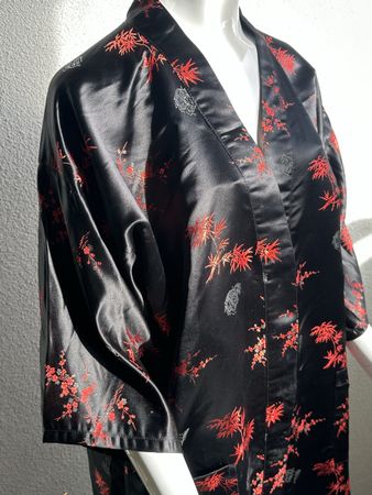 Oriental Kimono, Black & Red, One Size